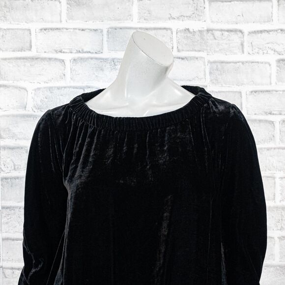 Zero + Maria Cornejo Women's Ruched Bubble Top in velvet Black size 2 - Picture 8 of 8